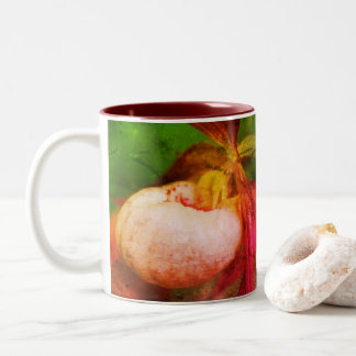 Taza Bicolor Arte floral de la dama blanca personalizado