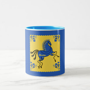 Taza Bicolor Arte folclórico de Ucrania