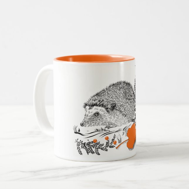 Taza Bicolor Arte gráfico de Hedgehog (Anverso izquierdo)