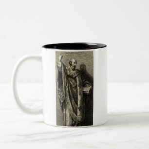 Taza Bicolor Arte gráfico sagrado de San Cirilo de Jerusalén