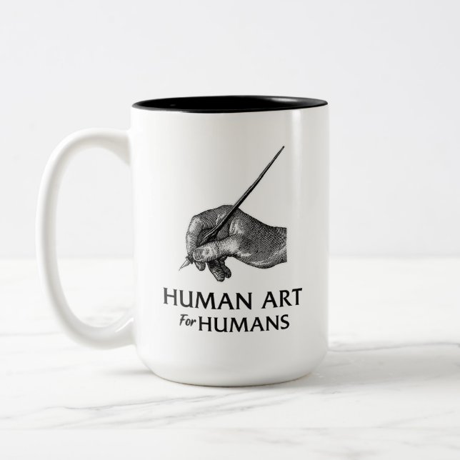Taza Bicolor Arte Humano Para Humanos (Izquierda)
