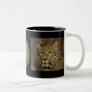 Taza Bicolor arte leopardo
