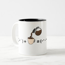 Taza Bicolor Arte minimalista de café igual a estado de ánimo f