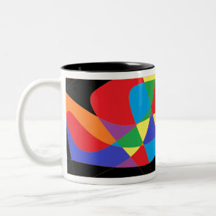 Taza Bicolor Arte moderno de color arcoiris