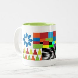 Taza Bicolor arte moderno dos tonalidades de música clásica