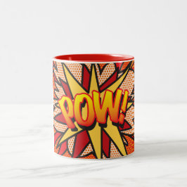 Taza Bicolor Arte Pop Cómic ¡POW!