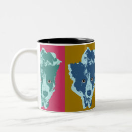 Taza Bicolor Arte pop de la estrella de color de borde