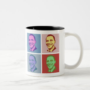 Taza Bicolor Arte Pop Obama