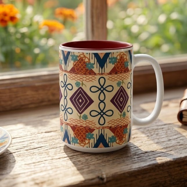 Taza Bicolor Arte Popular Atardecer (Subido por el creador)