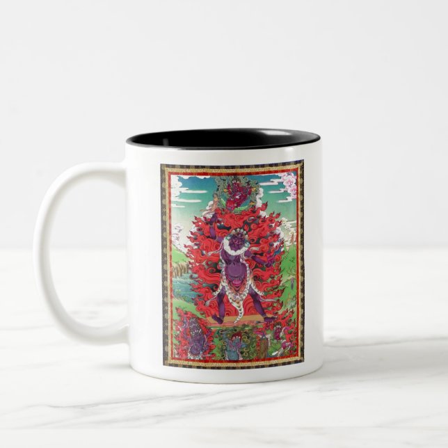 Taza Bicolor Arte tibetano Thangka Ekajati (Izquierda)