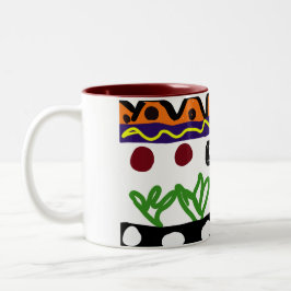 Taza Bicolor Arte trasero de león