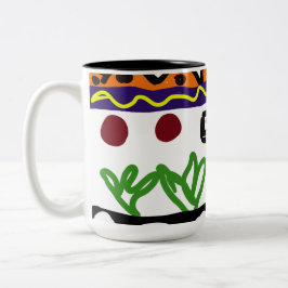 Taza Bicolor Arte trasero de león