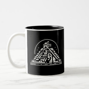 Taza Bicolor Arte tribal geométrico elegante