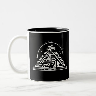 Taza Bicolor Arte tribal geométrico elegante