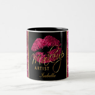 Taza Bicolor Artista de maquillaje Levantamientos de Purpurina