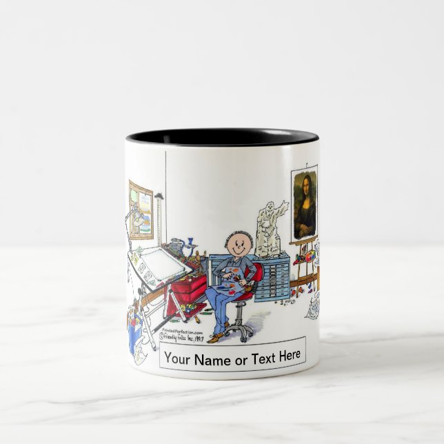 Taza Bicolor Artista - Personalizado masculino por PrintedPerfe (Centro)