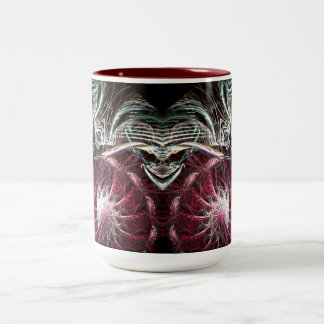 Taza Bicolor Artista siniestra de cara fractal