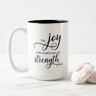 Taza Bicolor Asalte la alegría del señor es mi fuerza