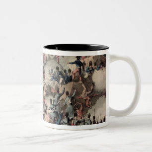 Taza Bicolor Asalto de St. Sebastian, grabado por Thomas