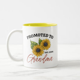 Taza Bicolor Ascendido a Personalizar floral de girasol de la a