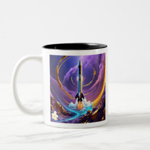 Taza Bicolor "Ascenso de la Exploración Espacial"