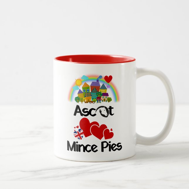Taza Bicolor Ascot, Berkshire UK Ama Mince Pies (Derecha)