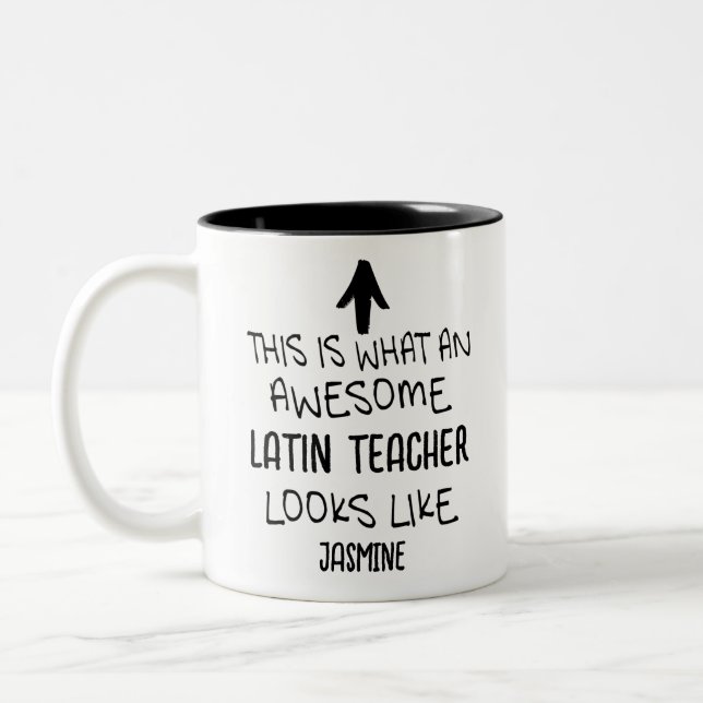 Taza Bicolor Así es como se ve un impresionante profesor latino (Izquierda)