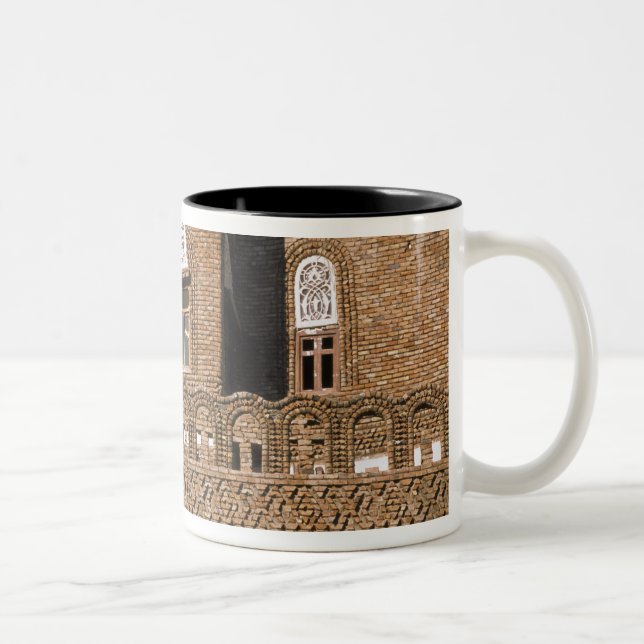 Taza Bicolor Asia, Yemen, Saná. Detalle de arquitectura yemení. (Derecha)