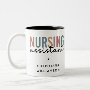 Taza Bicolor Asistente de Enfermería Personalizada