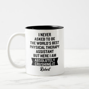 Taza Bicolor Asistente de Terapia Física Personalizada Divertid