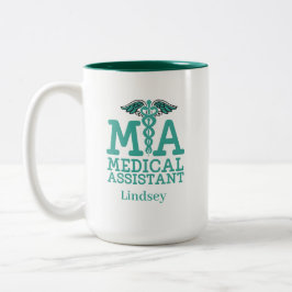 Taza Bicolor Asistente médico personalizado Coffee Mug
