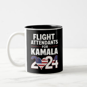 Taza Bicolor Asistentes de Vuelo Para Kamala Harris Elección 20