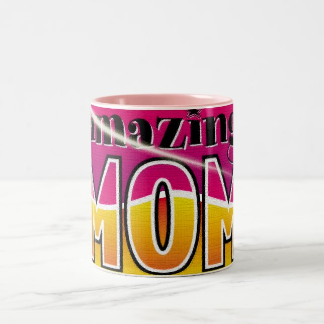 Taza Bicolor Asombrosa mamá Mug (Centro)