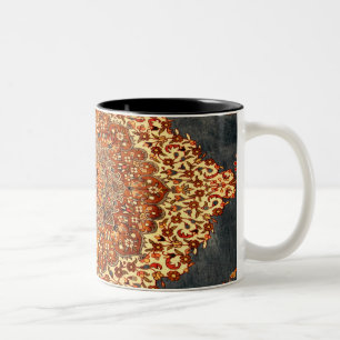 Taza Bicolor Aspecto de Patrón Persa Antiguo