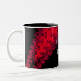 Taza Bicolor Astrología negra roja fresca del aries del Rótulo