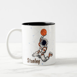 Taza Bicolor Astronauta Cute Espacio Ultraterrestre Galaxia Bal