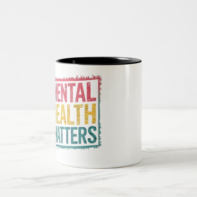 Taza Bicolor Asuntos de salud mental (Centro)
