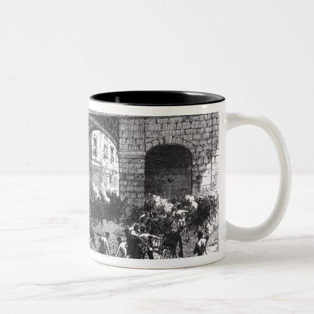Taza Bicolor Ataque contra la prisión Van en Manchester (Derecha)