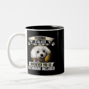 Taza Bicolor Ataque personal te seguiré a los amantes malteses
