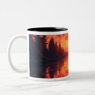 Taza Bicolor Atardecer de otoño