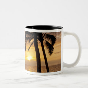 Taza Bicolor Atardecer de palmera