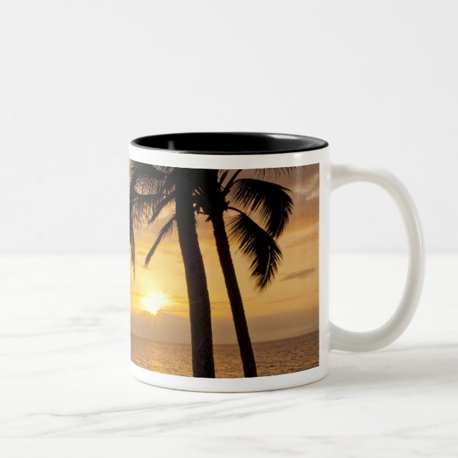 Taza Bicolor Atardecer de palmera (Derecha)