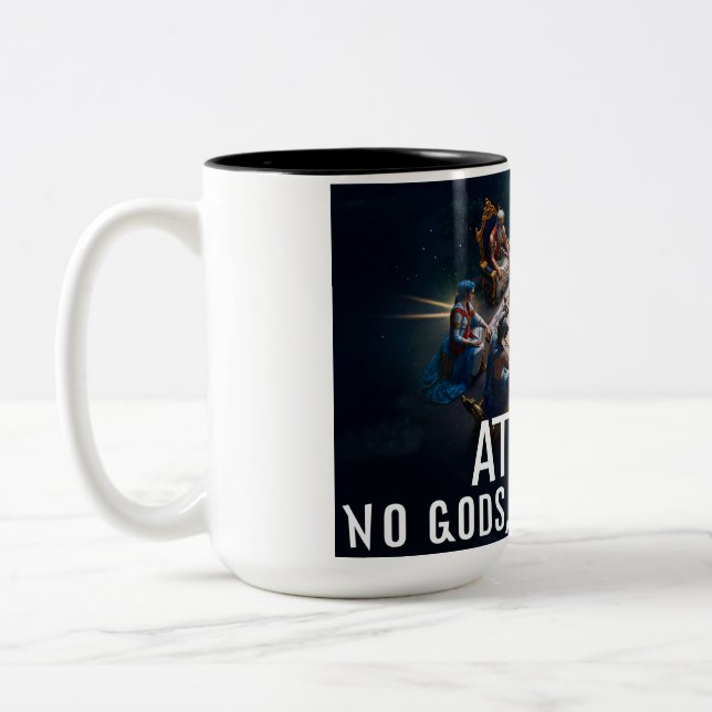 Taza Bicolor Atheist: No Gods, No Masters Coffee Mug (Izquierda)