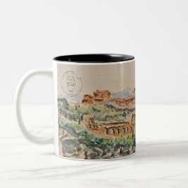 Taza Bicolor Athenian Acropolis Mug
