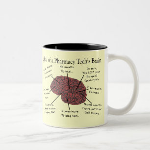 Taza Bicolor Atlas del cerebro de una tecnología de la farmaci