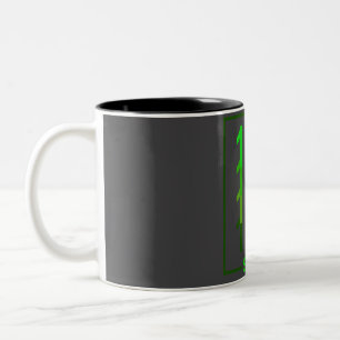 Taza Bicolor Atleta de pista y campo de 100 m Green