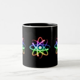 Taza Bicolor Átomo brillante colorido