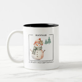 Taza Bicolor Atractivo acuarela Nieve-Mug