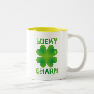Taza Bicolor Atractivo irlandés Charm Green