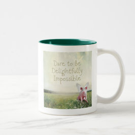 Taza Bicolor Atrévete a ser un cerdo volador deliciosamente imp